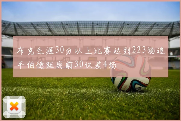 布克生涯30分以上比赛达到223场追平伯德距离前30仅差4场